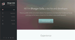 Desktop Screenshot of bhargavgolla.com